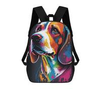 sinyumoney Beagle Style 3 Backpacks Kids School Backpack School Bag 3D Printed School Bag for Boys Elementary And Middle School Students 17inch