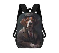 sinyumoney Beagle The Gangster Rucksack Water Resistant School Bag Business Backpack for Boys/Girls/Teenagers 17inch