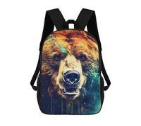 sinyumoney Bear Closeup Face School Backpack Lightweight Airport College Students Back Pack for Teenage Girls Boys Women Men 17inch