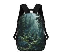 sinyumoney Bear in A Sunlit Forest Children’s Backpack Girls Boys, 17 Inch Rucksack Bag, Daypack, Primary School, Perfect for Back to Kids