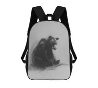 sinyumoney Bear In Charcoal Backpack School Business Laptop Rucksack Bag Unisex Casual Daypack for Teenage Girls Boys Women Men 17inch
