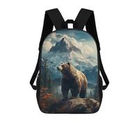 sinyumoney Bear Mountains Backpack School Bag Water Resistant Travel Backpack Computer Bag for Camping Outdoor Adventures And Daily Travel 17inch