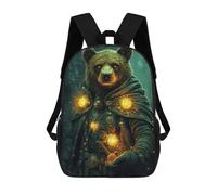 sinyumoney Bear Wizard in Forest Backpack School Bag Travel College Rucksack Backpacks for Boys/Girls/Teenagers 17inch