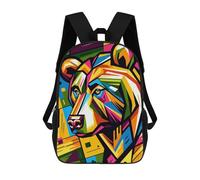sinyumoney Bear Wpap Colorful Kids Backpack Girls 3D School Bags, Children's Rucksack Toddler Schoolbag,Casual Daypacks Fashion Bookbag Bag 17inch