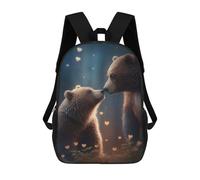 sinyumoney Bears Love Backpack School Bag Large Water Resistant Laptop Backpack for School/Work/Travel 17inch