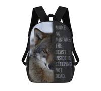 sinyumoney Beast Inside Is Sleeping Backpack School Water Resistant Computer Rucksack for Boys/Girls/Teenagers 17inch