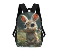 sinyumoney Beautiful Bunny Cartoon Backpack 3D Printed Children's School Backpack Kids Travel Backpacks High Capacity Book Bags Children's Backpack Rucksack 17inch
