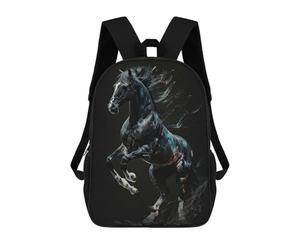 sinyumoney Beautiful Colorful Horse Backpack School Bag Lightweight Airport College Students Back Pack for Teenage Girls Boys Women Men 17inch