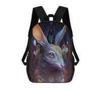 sinyumoney Beautiful Colorful Rabbit Rucksack Lightweight Casual Daypack School Backpacks for Campus Outdoor Travel Sports 17inch
