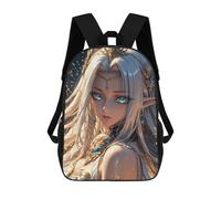 sinyumoney Beautiful Elf Queen Fashion Student School Backpack Suitable for Boys Girls Kids Casual Outdoor Travel Essential Daypack 17inch