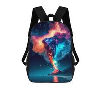 sinyumoney Beautiful Eruption Rucksack Rucksack Casual Daypacks School Work Travel Bag for Camping Outdoor Adventures And Daily Travel 17inch