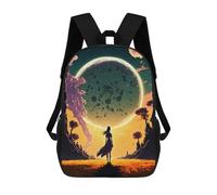 sinyumoney Beautiful Existence Children's Backpacks School Backpack 3D Printed for Kids Travel Rucksacks Book Bags Kids 17inch School Bag
