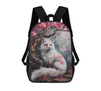 sinyumoney Beautiful Fox Blossom Tree Rucksack Large Lightweight Casual Backpack for Campus Outdoor Travel Sports 17inch