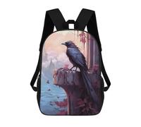 sinyumoney Beautiful Girl Kids' Backpack 3D Printing School Bag Boys Cool Daypacks Casual Knapsack Fun Back Bag for Kids And Teenager 17inch