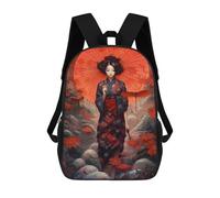 sinyumoney Beautiful Girls 2 Backpacks Kids School Backpack Fashion School Bag 3D Printed School Bag for Boys Elementary And Middle School Students 17inch