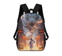 sinyumoney Beautiful Girls And Lion Backpack School Lightweight Schoolbag Dayback Bookbag College for Men/Women 17inch