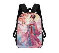 sinyumoney Beautiful Girls Flowers 2 Rucksack Lightweight Casual Daypack School Backpacks for Campus Outdoor Travel Sports 17inch