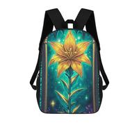 sinyumoney Beautiful Golden Flower Rucksack Large Lightweight Casual Backpack for Campus Outdoor Travel Sports 17inch