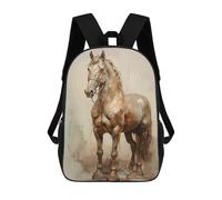 sinyumoney Beautiful Horse Animal Art Backpack School Bag Rucksack Casual Daypacks School Work Travel Bag for Girl, Teen Girls 17inch