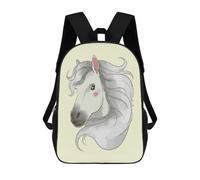 sinyumoney Beautiful Horse Head Backpack School Lightweight Airport College Students Back Pack for Campus Outdoor Travel Sports 17inch