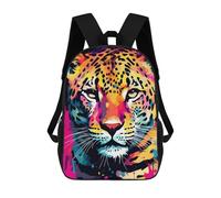 sinyumoney Beautiful Jaguar Pop Art Children's School Backpack 3D Printed for Kids Travel Rucksacks Book Bags Kids School Bag 17inch