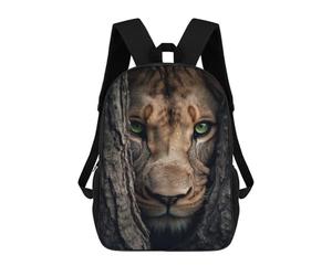 sinyumoney Beautiful Lioness Hiding School Backpack Lightweight Airport College Students Back Pack for Teenage Girls Boys Women Men 17inch