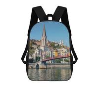 sinyumoney Beautiful Lyon Backpack School Work Laptop Backpack Rucksack Bag for Men, Women & Teenage Boys 17inch