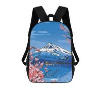 sinyumoney Beautiful Mt Fuji Sakura Rucksack Water Resistant School Bag Business Backpack for Men, Women & Teenage Boys 17inch