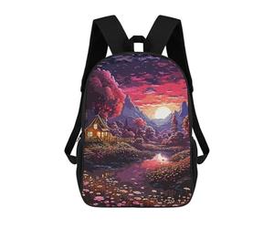 sinyumoney Beautiful Nature School Backpack Water Resistant Travel Backpack Computer Bag for Girls Boys Teenage 17inch