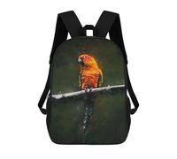 sinyumoney Beautiful Parrot Backpack 3D Printed Kids School Backpack High Capacity Travel Backpacks Book Bags Kids Backpack 17inch