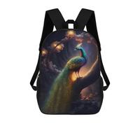 sinyumoney Beautiful Peacock Glow School Backpack Work Laptop Backpack Rucksack Bag for Teenage Girls Boys Women Men 17inch