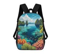 sinyumoney Beautiful Raja Ampat School Backpack Lightweight Casual Daypack School Backpacks for Boys/Girls/Teenagers 17inch