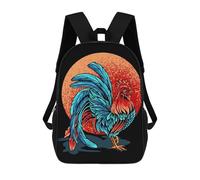 sinyumoney Beautiful Rooster Children's School Backpack 3D Printed for Kids Travel Rucksacks Book Bags Kids School Bag 17inch
