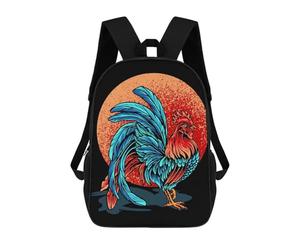 sinyumoney Beautiful Rooster Children's School Backpack 3D Printed for Kids Travel Rucksacks Book Bags for Boys Elementary School Students 17inch