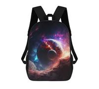 sinyumoney Beautiful Sky in Space Backpacks Kids Student Schoolbag 3D Printed Backpacks Elementary And Middle School Students Backpacks for Boys Girls 17inch