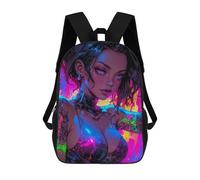 sinyumoney Beautiful Tattoo Anime Backpack School Bag Business Laptop Rucksack Bag Unisex Casual Daypack for Men/Women 17inch