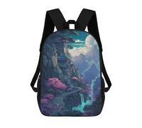 sinyumoney Beautiful View on The Moun Backpack 3D Printed Kids School Backpack High Capacity Travel Backpacks Book Bags Kids Backpack 17inch