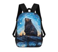 sinyumoney Beaver Bober Starry Night Casual Daypack Backpacks School Bag for Girls Boys High College Teens Knapsack Men Women Travel Laptop Rucksack College Bookbag 17inch