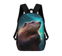 sinyumoney Beaver Galaxy School Backpack Water Resistant Computer Rucksack for Teenage Girls Boys Women Men 17inch