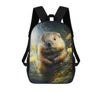 sinyumoney Beaver Watersketch Drawing School Bags Water Resistant Travel Backpack Computer Bag for Campus Outdoor Travel Sports 17inch