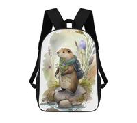 sinyumoney Beaver Wild Animal School Backpack Fashion Stationery Backpack Waterproof Casual Daypacks for Teenage Girls Boys Women Men 17inch