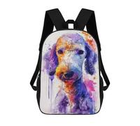 sinyumoney Bedlington Terrier Backpacks Children's Backpacks School Bag 3D Printed Children's School Backpack Fashion Travel Backpacks for Kids Elementary Middle School 17inch