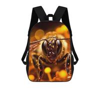 sinyumoney Bee Honey Rucksack Daypacks Business Backpack Water Resistant Bookbag for Men/Women 17inch