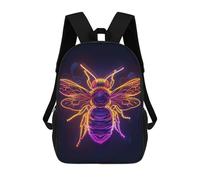 sinyumoney Bee Insect Neon Backpack School Bag Travel College Rucksack Backpacks for Camping Outdoor Adventures And Daily Travel 17inch