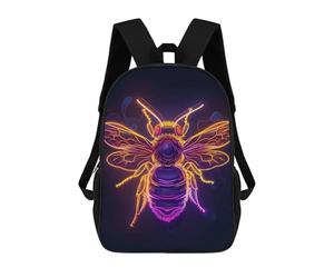 sinyumoney Bee Insect Neon Backpack School Bag Travel College Rucksack Backpacks for Camping Outdoor Adventures And Daily Travel 17inch