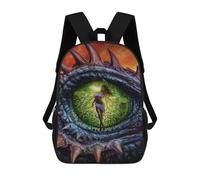 sinyumoney Behold The Basilisk 3D Printed 17inch Kids School Bag Rucksacks Children's School Fashion Casual Back Pack High Capacity Travel Book Bags