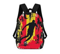 sinyumoney Belgium Soccer Player Silhouette Art School Backpack Business Laptop Rucksack Bag Unisex Casual Daypack for Men/Women 17inch