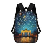 sinyumoney Berlin Art School Backpack Large Water Resistant Laptop Backpack for Boys/Girls/Teenagers 17inch