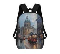sinyumoney Berlin Germany Art Rucksack Lightweight Casual Daypack School Backpacks for School/Work/Travel 17inch