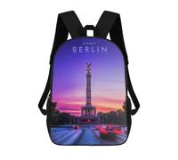 sinyumoney Berlin Victory Column Sunset Backpack School Fashion Stationery Backpack Waterproof Casual Daypacks for Men, Women & Teenage Boys 17inch